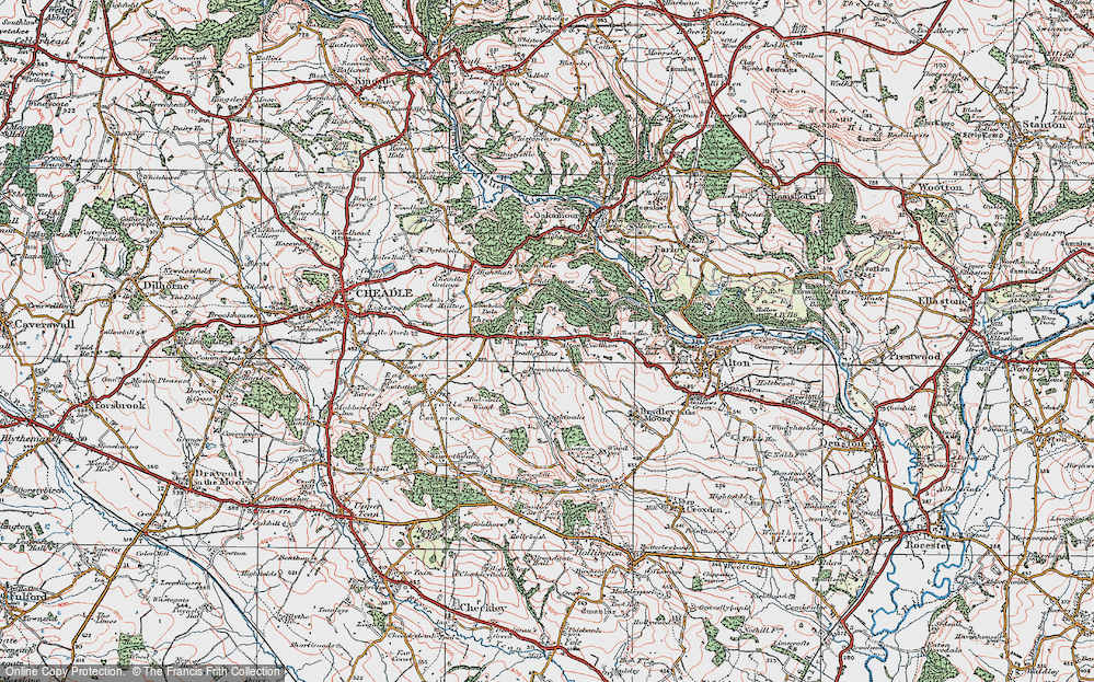 Old Map of Threapwood, 1921 in 1921