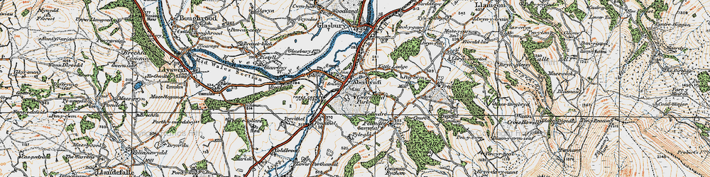 Old map of Three Cocks in 1919