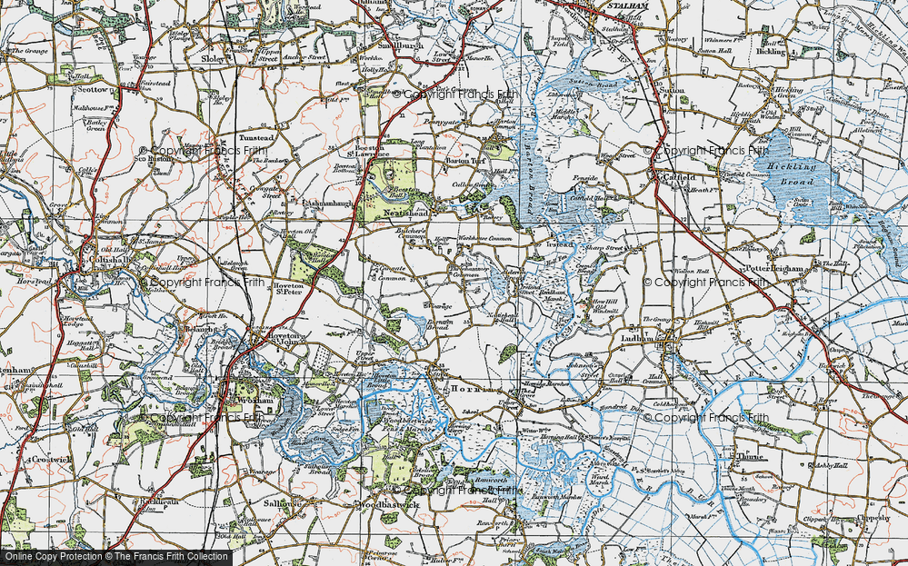 Old Map of Threehammer Common, 1922 in 1922