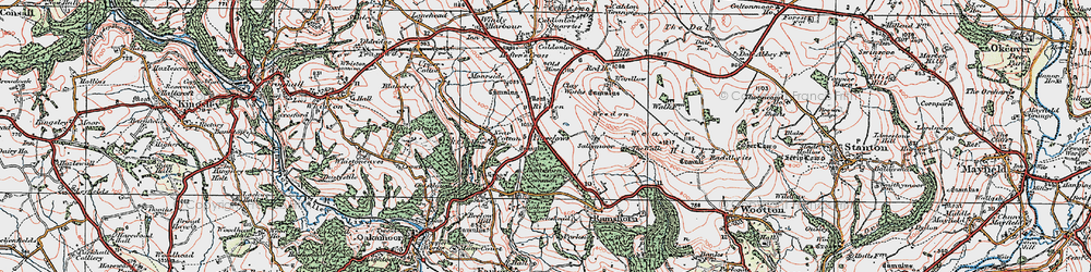 Old map of Lickshead in 1921