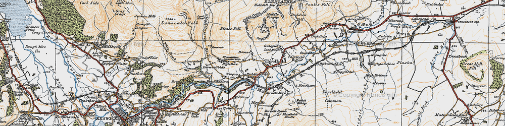 Old map of Blease Gill in 1925