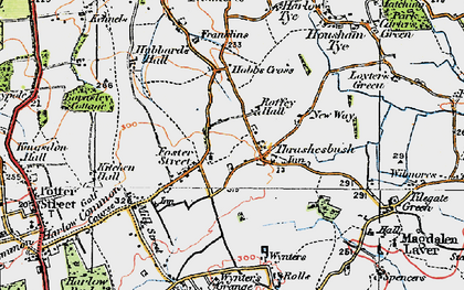 Old map of Threshers Bush in 1919
