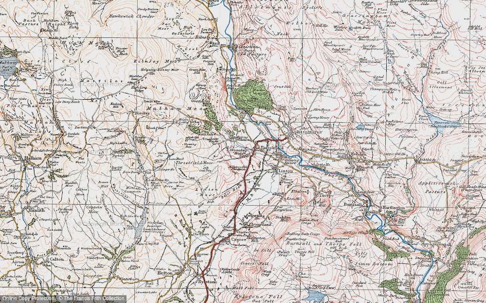 Old Map of Threshfield, 1925 in 1925