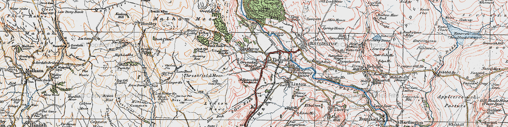Old map of Threshfield in 1925