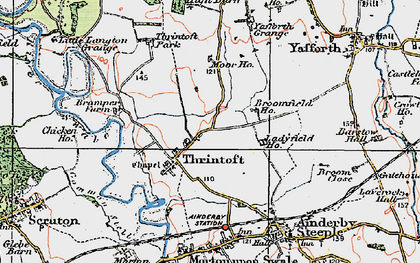 Old map of Yafforth Grange in 1925