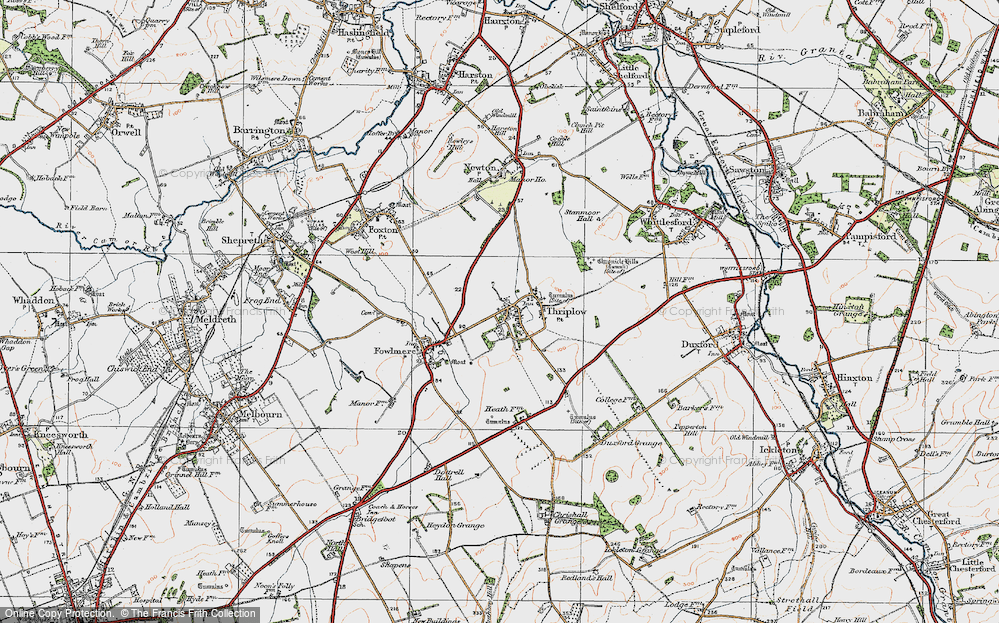 Old Map of Thriplow, 1920 in 1920