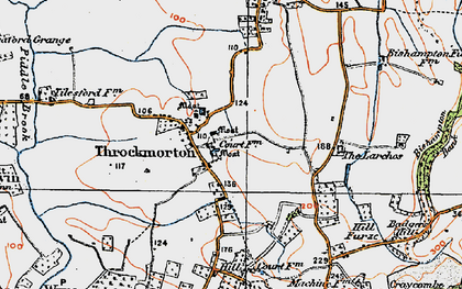 Old map of Throckmorton in 1919