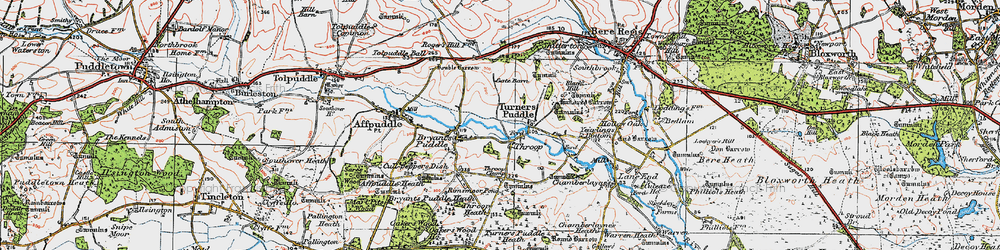 Old map of Throop in 1919