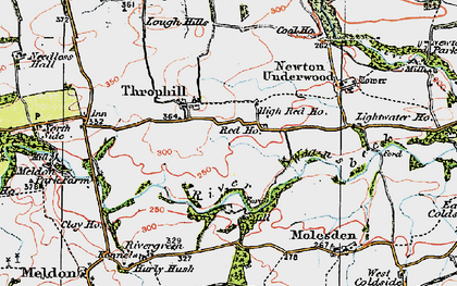 Old map of Throphill in 1925