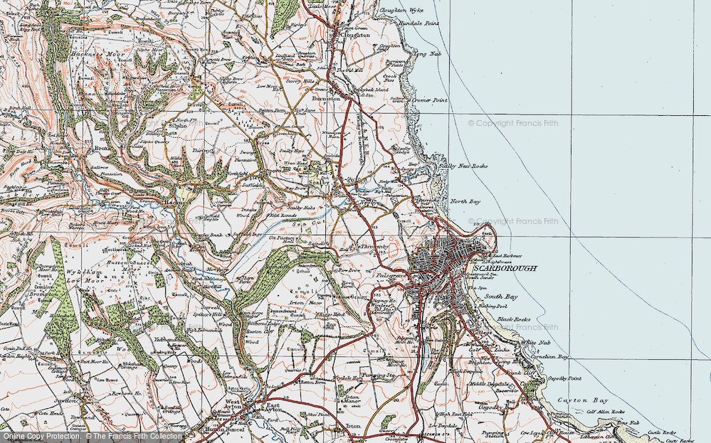 Old Map of Throxenby, 1925 in 1925