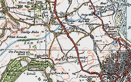 Old map of Throxenby in 1925