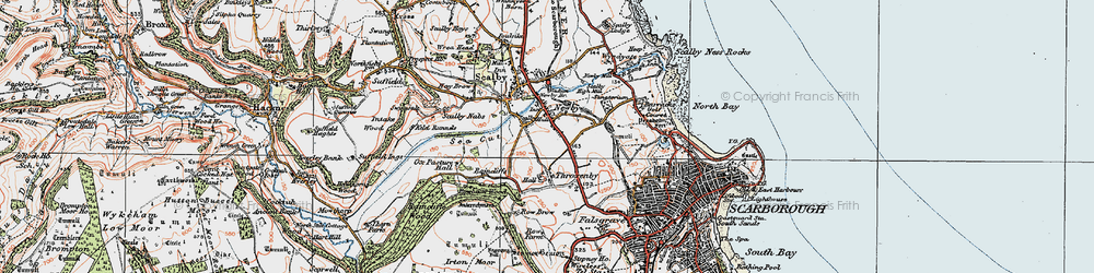 Old map of Throxenby in 1925