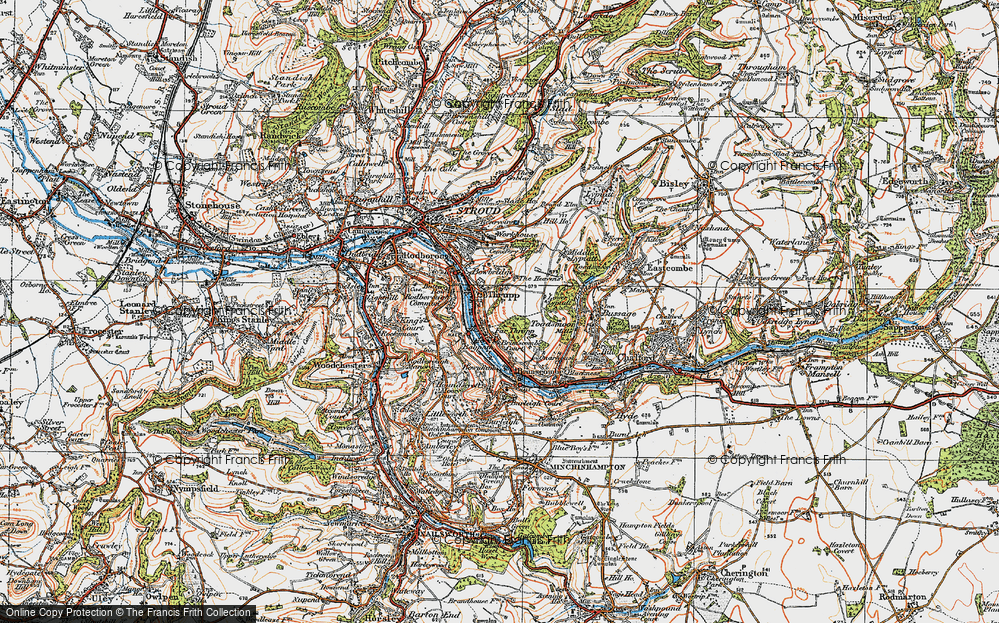Old Map of Thrupp, 1919 in 1919