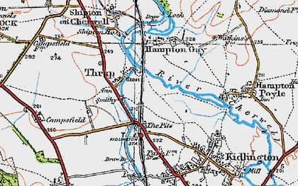 Old map of Thrupp in 1919