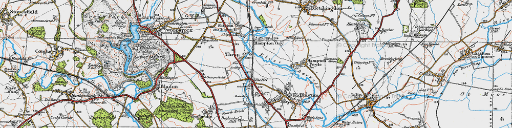 Old map of Thrupp in 1919