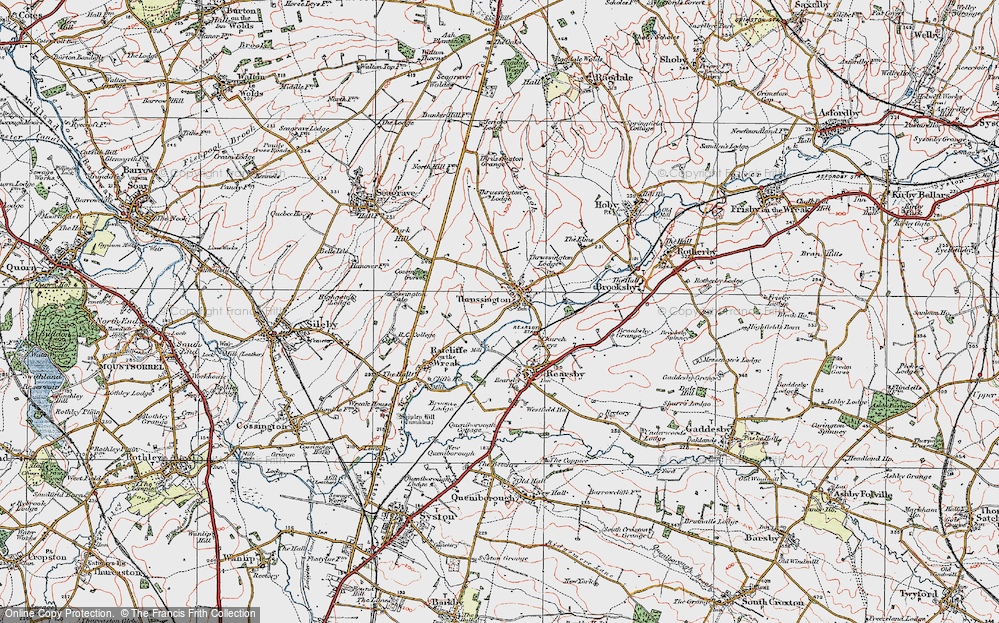 Old Map of Thrussington, 1921 in 1921