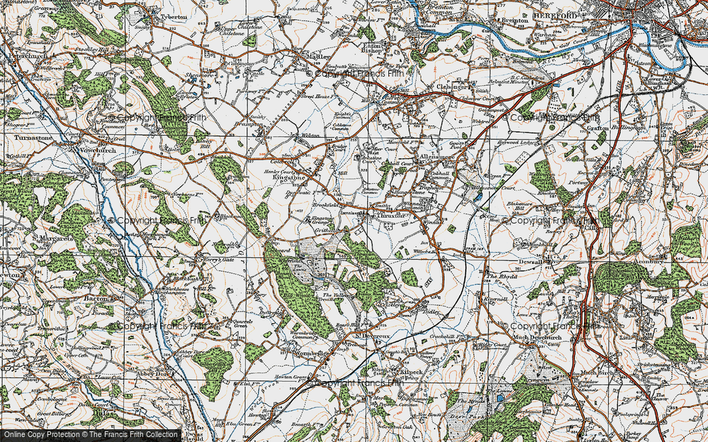 Old Map of Thruxton, 1920 in 1920