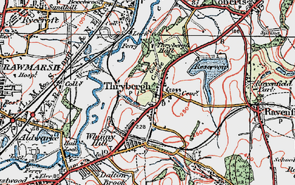 Old map of Thrybergh in 1924