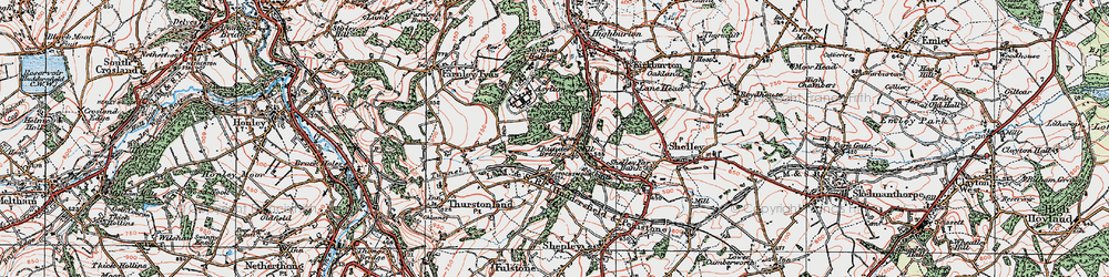 Old map of Boothroyd Wood in 1924