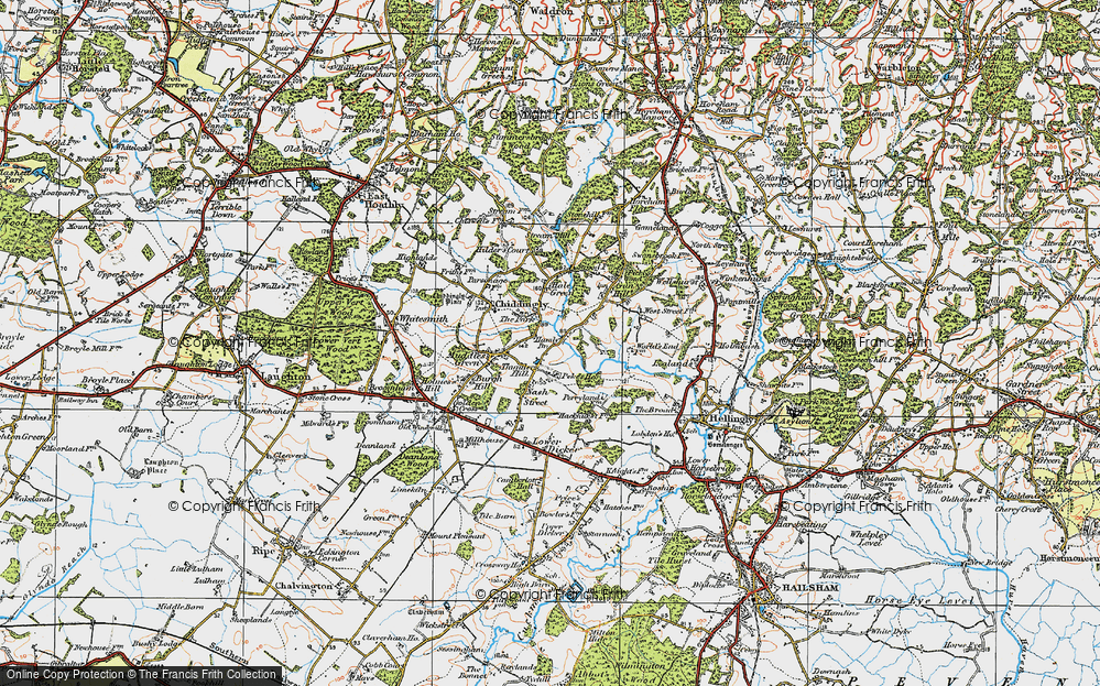Old Map of Thunder's Hill, 1920 in 1920