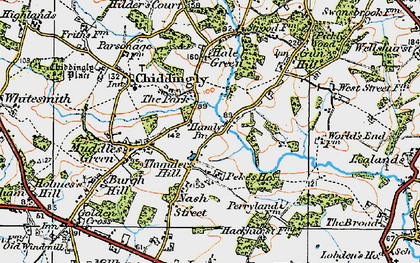 Old map of Thunder's Hill in 1920