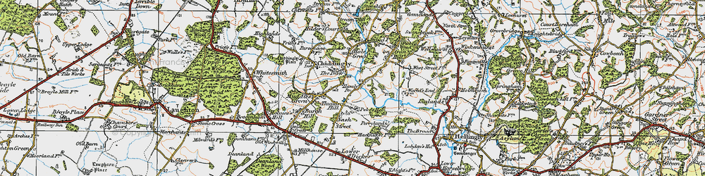 Old map of Thunder's Hill in 1920