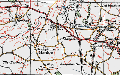 Old map of Thurcroft in 1923