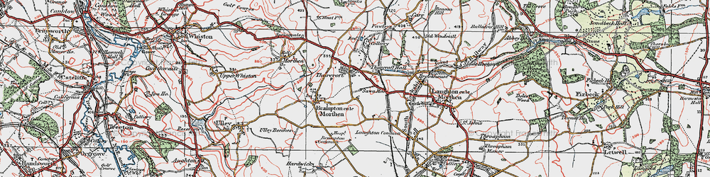 Old map of Thurcroft in 1923