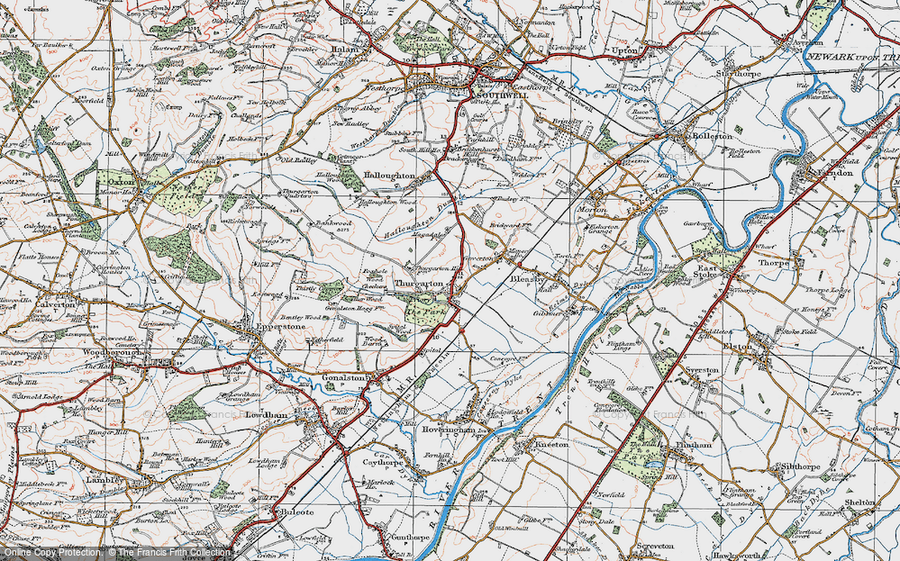 Old Map of Thurgarton, 1921 in 1921