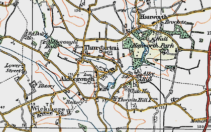 Old map of Thurgarton in 1922