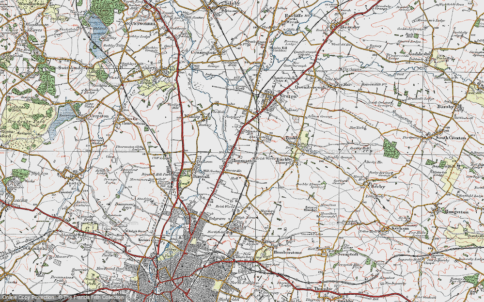 Old Map of Thurmaston, 1921 in 1921