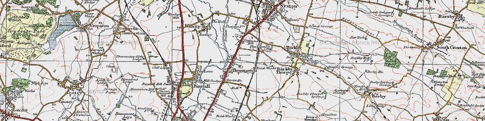 Old map of Thurmaston in 1921