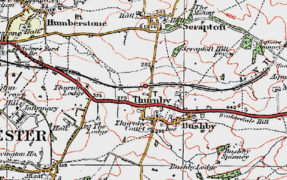 Old map of Thurnby in 1921