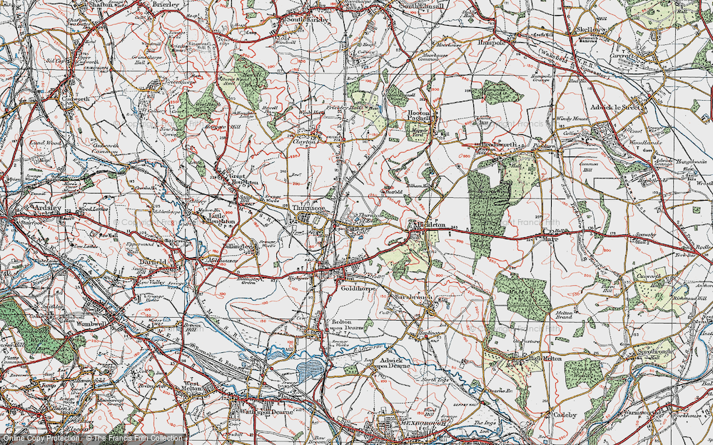 Old Map of Thurnscoe East, 1924 in 1924