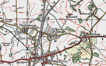 Old map of Thurnscoe East in 1924