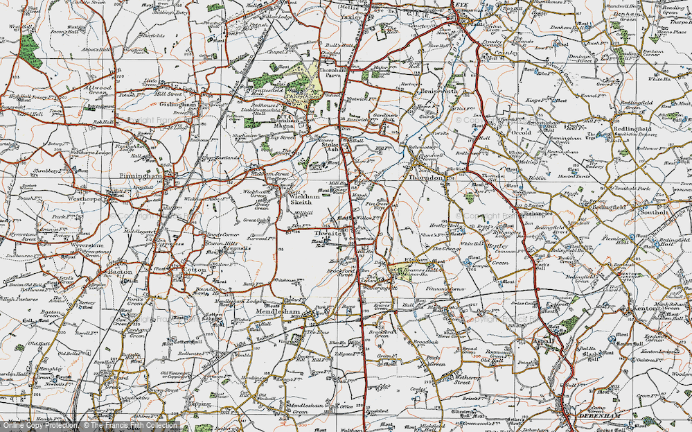 Old Map of Thwaite, 1921 in 1921
