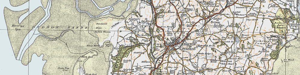 Old map of Thwaite Flat in 1925