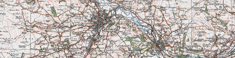 Old map of Thwaites Brow in 1925
