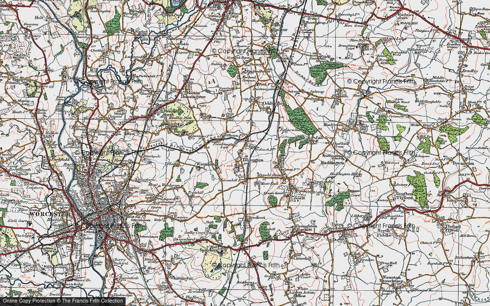 Old Map of Tibberton, 1919 in 1919