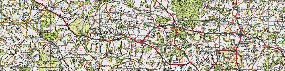Old map of Ticehurst in 1920