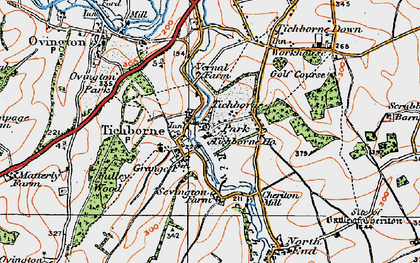Old map of Barley Down Ho in 1919