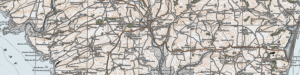 Old map of Ticket Wood in 1919