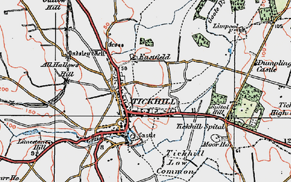Old map of Tickhill in 1923