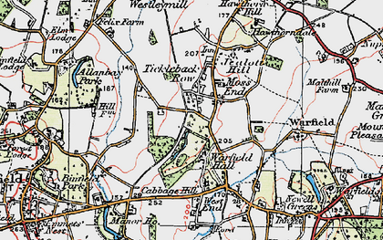 Old map of Tickleback Row in 1919