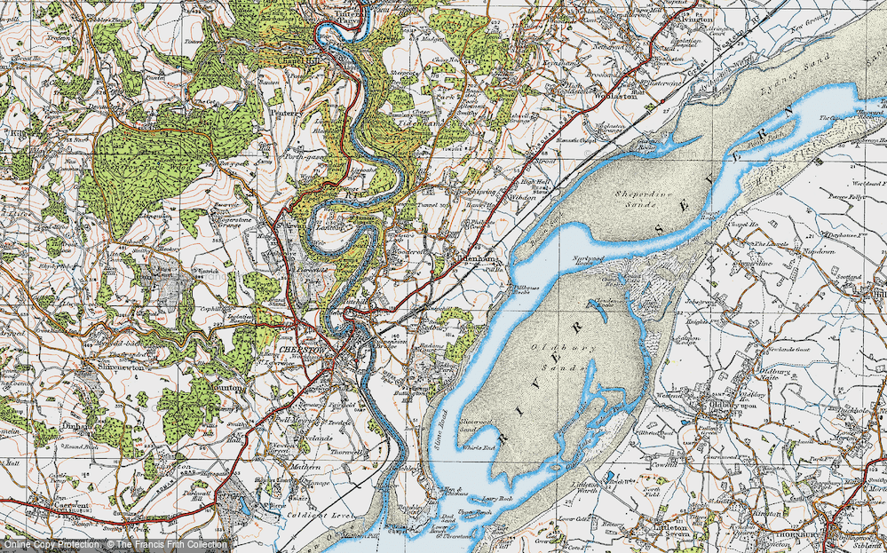 Old Map of Tidenham, 1919 in 1919