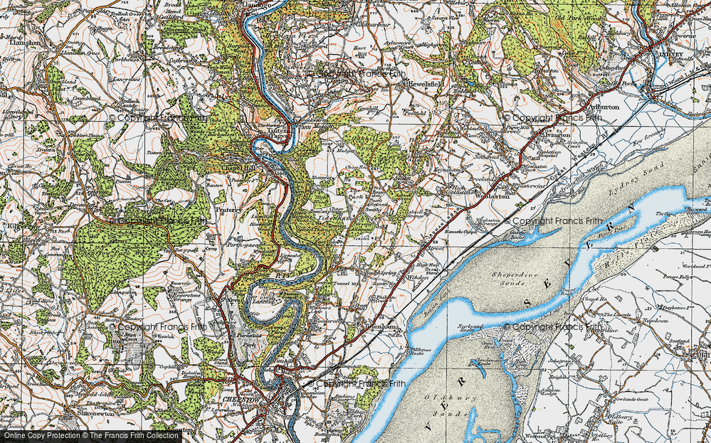 Old Map of Tidenham Chase, 1919 in 1919