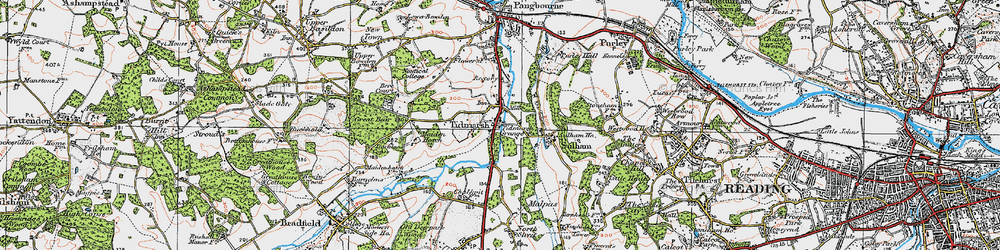 Old map of Tidmarsh in 1919