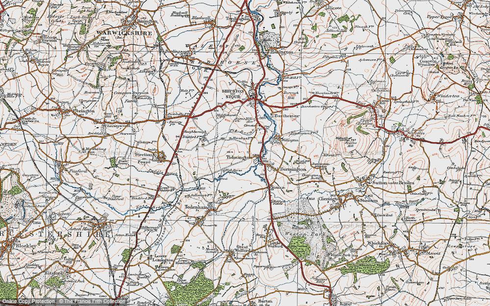 Old Map of Tidmington, 1919 in 1919