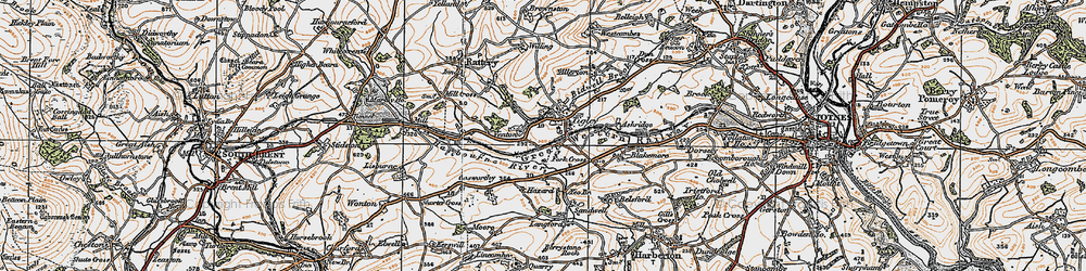 Old map of Brooking in 1919