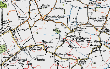 Old map of Tilegate Green in 1919